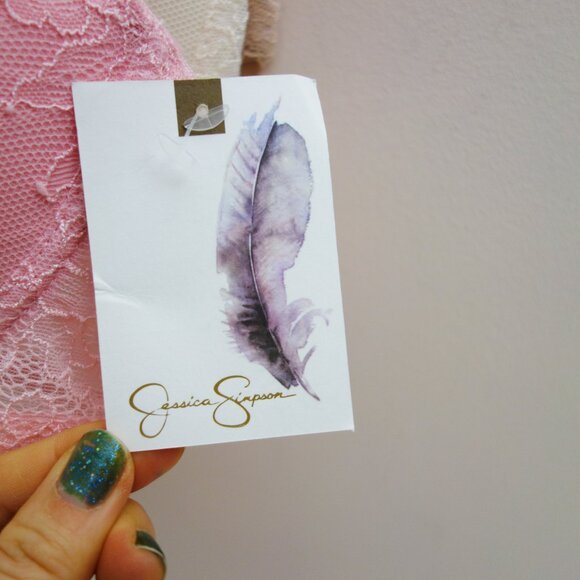 Jessica Simpson 3-Pack Lace Push up Bras Set Eyelash Pink Cream Beige (34C) NWT! - Picture 8 of 10